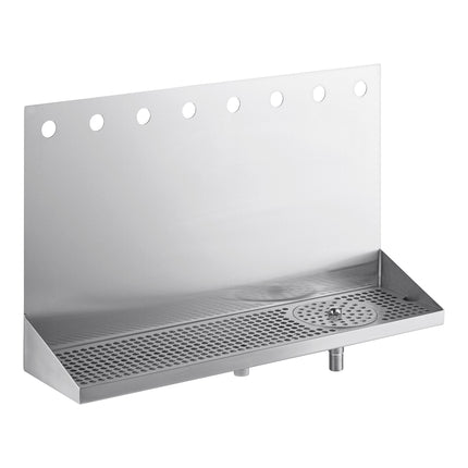 Khay hứng gắn tường 8 vòi thép không gỉ Regency có vòi rửa ly 61 x 15 x 36 cm
