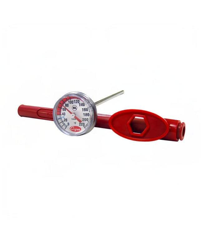 Cooper 124602 Nhiệt Kế Bỏ Túi Mặt Số 2.5 cm Que Đo 12.7 cm, 0 Đến 220 Độ F