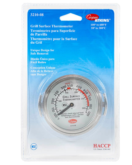 Nhiệt Kế Bề Mặt Nướng Cooper 3210-08-1-E Mặt Số Kẹp Turner 100 - 600°F