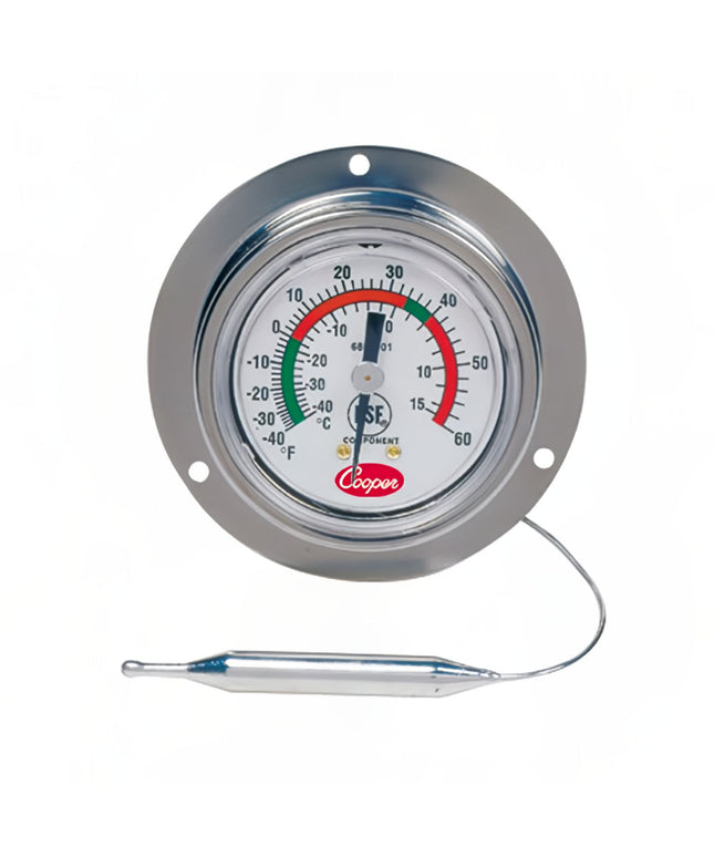 Nhiệt Kế Gắn Tấm Cooper 6812-01-3 5.1 cm Mặt Bích Sau, -40 Đến 60 Độ F