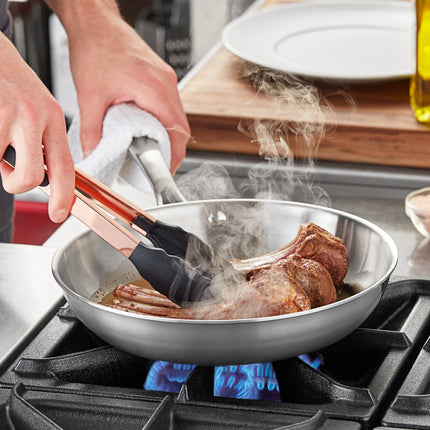 Chảo chiên thép không gỉ ba lớp Vigor SS3 Series 25 cm