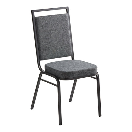 Ghế tiệc Lancaster bàn & Seating vuông Back ghế tiệc xám Fabric và đen Frame