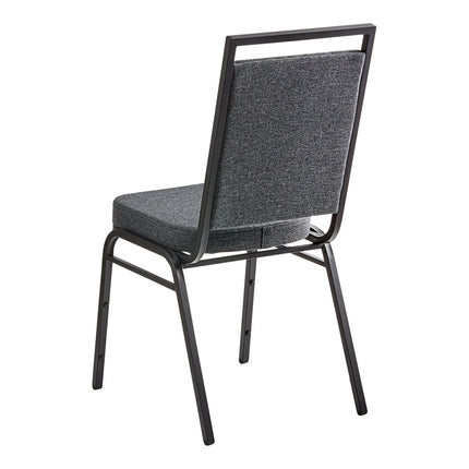 Ghế tiệc Lancaster bàn & Seating vuông Back ghế tiệc xám Fabric và đen Frame