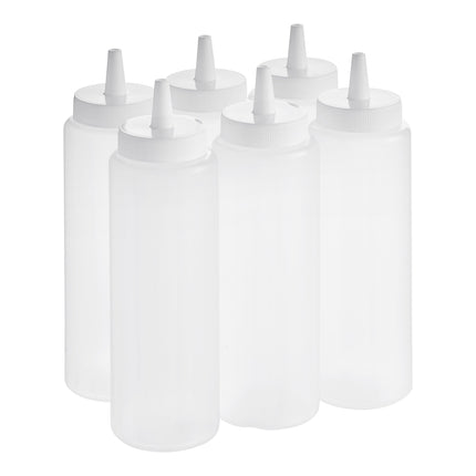 Bình bóp nước sốt trong suốt Choice 237 ml - Bộ 6 cái