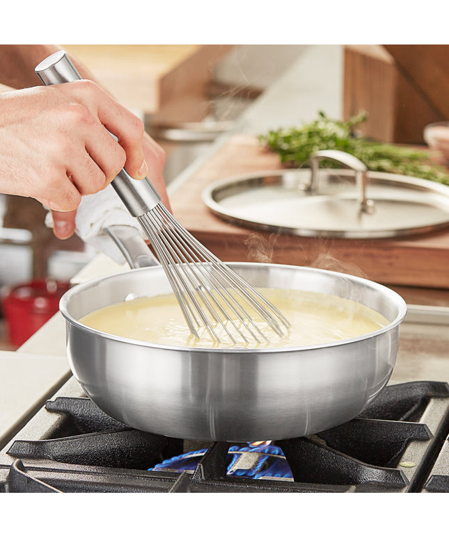 Chảo nấu sốt saucier thép không gỉ ba lớp Vigor SS3 Series 2,8 lít, kèm nắp