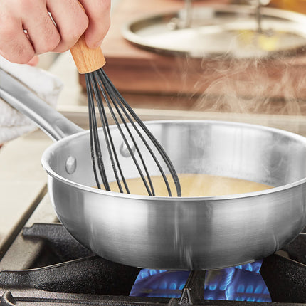 Chảo nấu sốt saucier inox ba lớp Vigor SS3 Series 1,9 lít kèm nắp