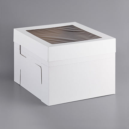 Hộp đựng bánh điều chỉnh được Enjay B-FB16 Flexbox trắng 40,6 x 40,6 x 30,5 cm - Gói 5 cái