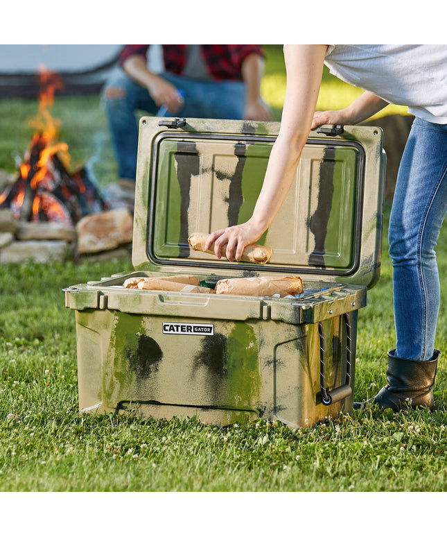 Thùng đá giữ lạnh Rotomolded CaterGator CG45CAMO ngoài trời 43 lít họa tiết ngụy trang