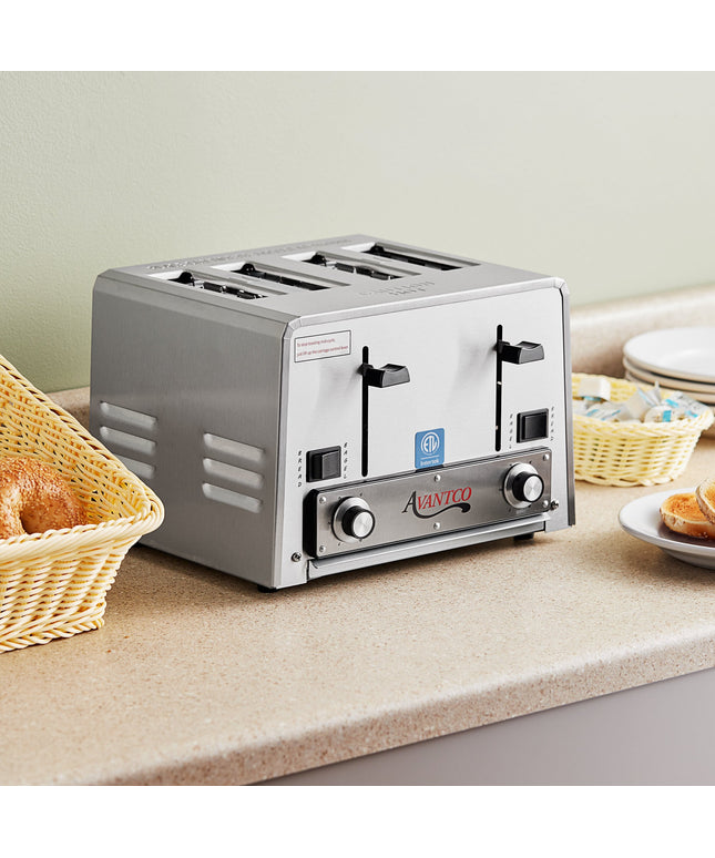 Máy nướng bánh mì công nghiệp 4 lát tải trung bình Avantco THD27208 khe rộng 4 cm - 208V