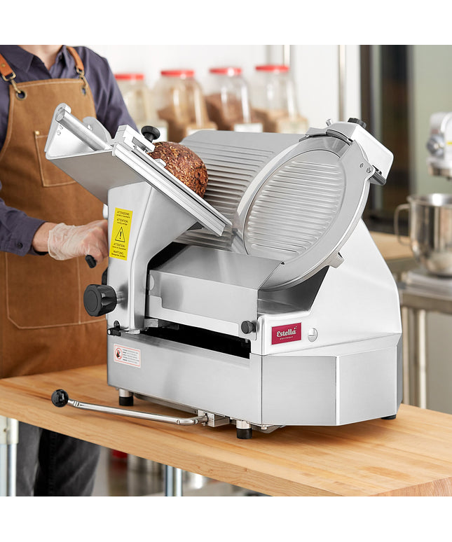Máy thái thịt tự động hạng nặng Estella SLA13 33 cm có chế độ thủ công - 3/4 hp