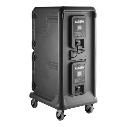 Xe giữ nhiệt vận chuyển khay thực phẩm cao 2 khoang nóng chủ động Cambro Pro Cart Ultra PCU2000HH615 màu xám than