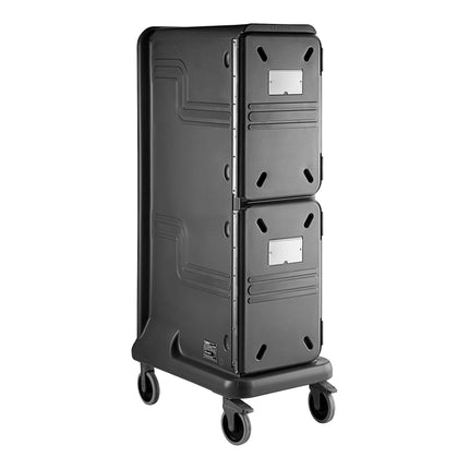 Xe giữ nhiệt vận chuyển khay thực phẩm cao 2 khoang lạnh chủ động Cambro Pro Cart Ultra PCU1000CC615 màu xám than