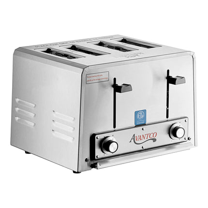 Máy nướng bánh mì thương mại Avantco THD1800 tiêu chuẩn 4 lát, khe rộng 3,8 cm - 120V