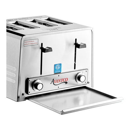 Máy nướng bánh mì thương mại Avantco THD1800 tiêu chuẩn 4 lát, khe rộng 3,8 cm - 120V