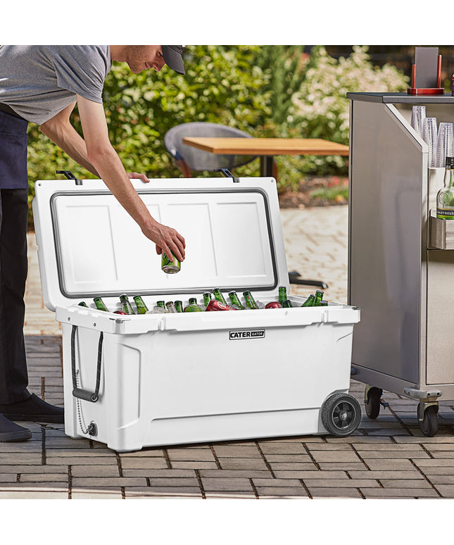 Thùng đá di động đúc quay CaterGator CG100WHW màu trắng 104 lít