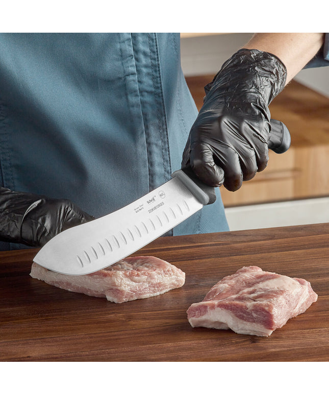 Dao lọc thịt lưỡi granton Schraf 20 cm cán TPRgrip