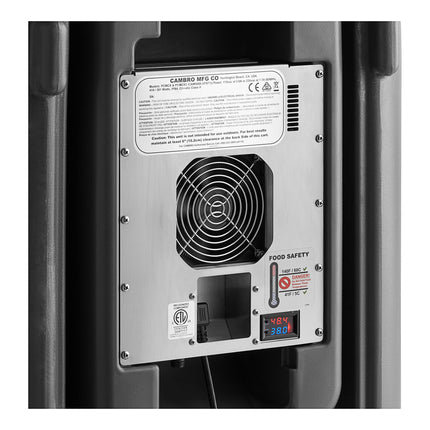 Xe giữ nhiệt vận chuyển khay thực phẩm cao 2 khoang lạnh chủ động Cambro Pro Cart Ultra PCU2000CC615 màu xám than