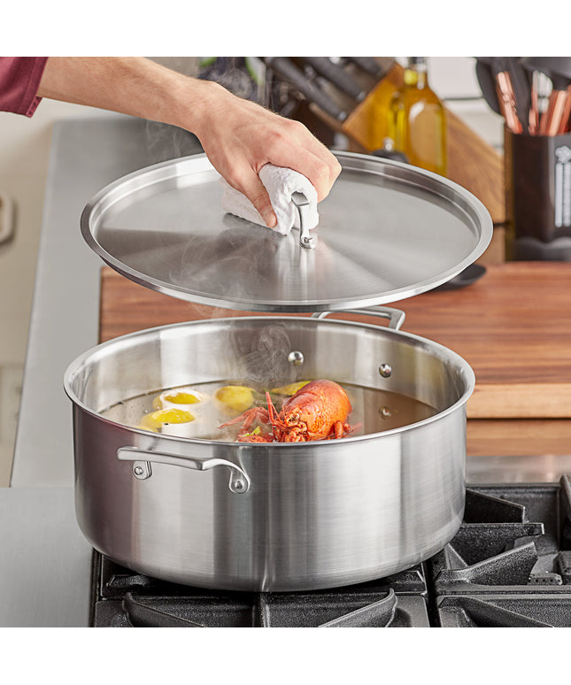 Nồi nấu súp thép không gỉ ba lớp Vigor SS3 Series 15,1 lít, kèm nắp