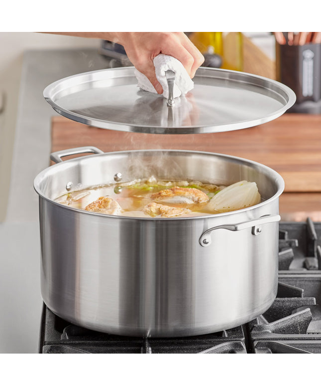 Nồi nấu súp thép không gỉ ba lớp Vigor SS3 Series 18,9 lít, kèm nắp