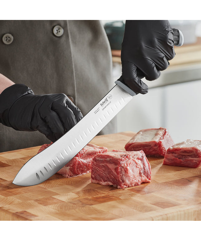 Dao lọc thịt lưỡi granton Schraf 25,4 cm cán TPRgrip
