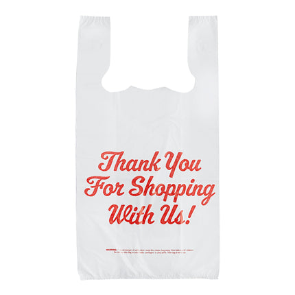Túi nhựa quai áo in chữ 'Thank You' màu trắng Choice cỡ tiêu chuẩn 1/6 - Thùng 600 cái