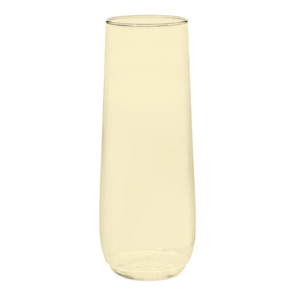 Ly dùng một lần Tossware POP 266 ml tùy chỉnh nhựa Lemon vàng Flute thủy tinh - Thùng 252 cái