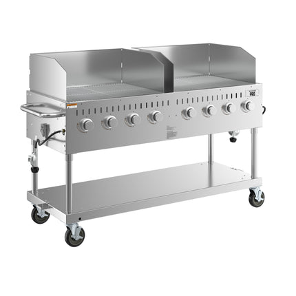 Bếp nướng ngoài trời gas LP thép không gỉ Backyard Pro LPG60 152 cm kèm chắn gió