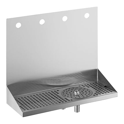 Khay hứng inox gắn tường 4 vòi Regency 41 x 15 x 36 cm kèm bộ rửa ly