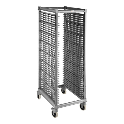 Giá để khay nướng Cambro Camshelving Ultimate nạp đầu 40 khay bánh xe nhựa - chưa lắp ráp