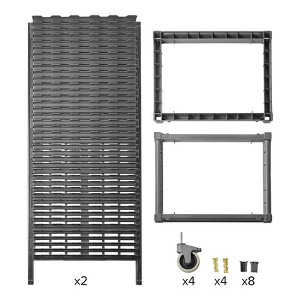 Giá để khay nướng Cambro Camshelving Ultimate nạp đầu 40 khay bánh xe nhựa - chưa lắp ráp