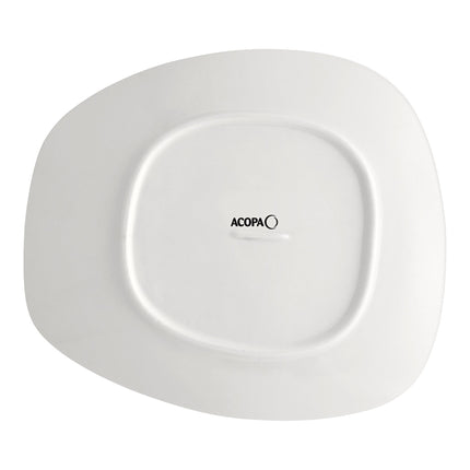 Đĩa gốm sứ bất đối xứng Acopa Nova trắng kem 26,7 x 23,5 cm - Thùng 12 cái