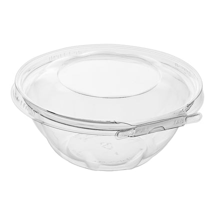 Tô chống giả mạo Inline Plastics Safe-T-Fresh 24 oz (710 ml) với nắp vòm bản lề - Thùng 150 cái