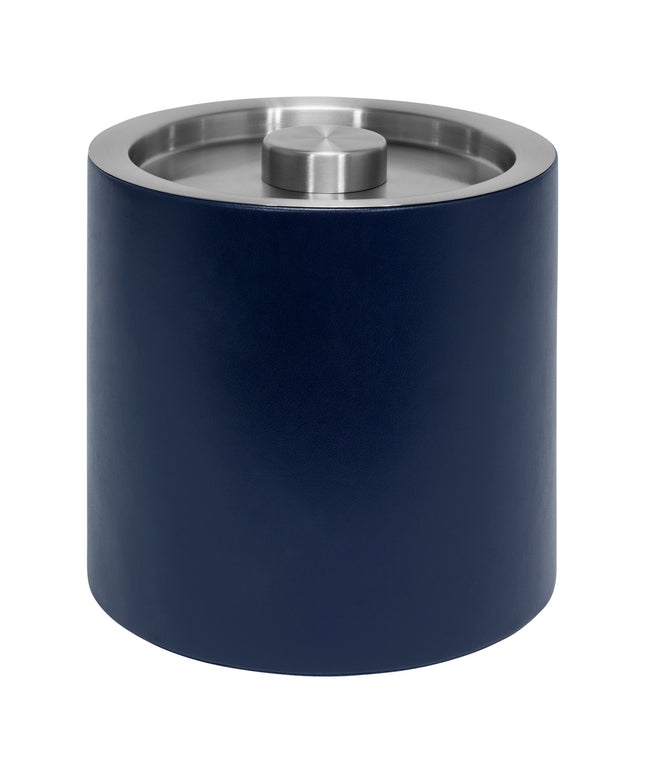 Xô đựng đá giả da room360 London 3,3 lít màu navy nắp bạc - Thùng 4 cái
