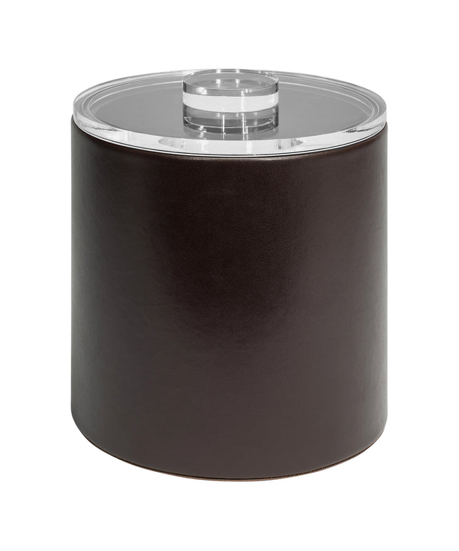 Xô đựng đá bọc da PU room360 London 3,3 lít màu nâu kèm nắp acrylic - Thùng 4 cái