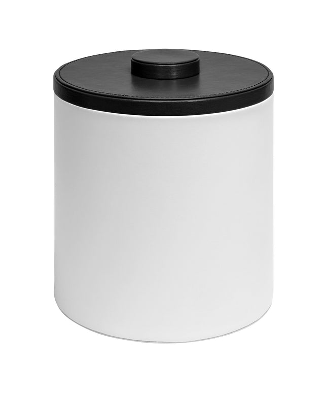 Xô đựng đá bọc da PU room360 London 3,3 lít màu trắng kèm nắp đen - Thùng 4 cái