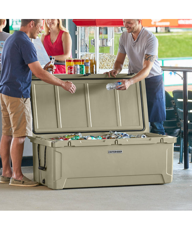 Thùng đá giữ lạnh ngoài trời quay khuôn CaterGator CG200TAN nâu tan 199 lít