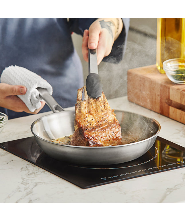 Chảo rán inox tri-ply Vigor SS3 Series 25 cm tay cầm hàn