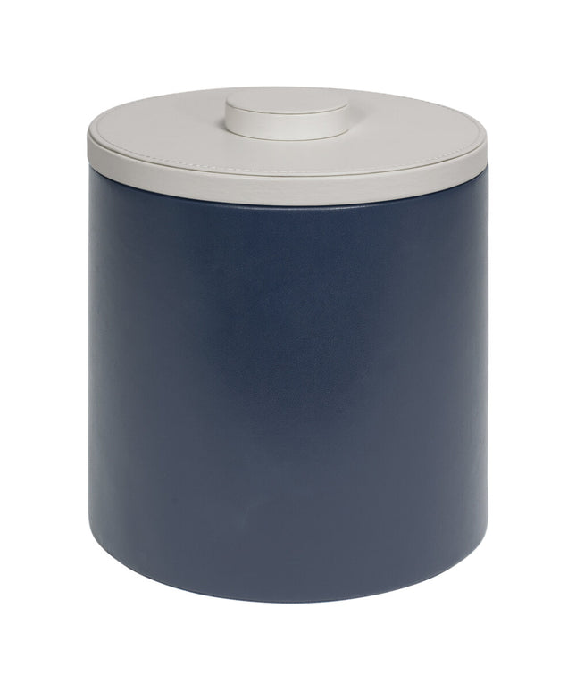 Xô đựng đá bọc da PU room360 London 3,3 lít màu xanh navy kèm nắp trắng - Thùng 4 cái