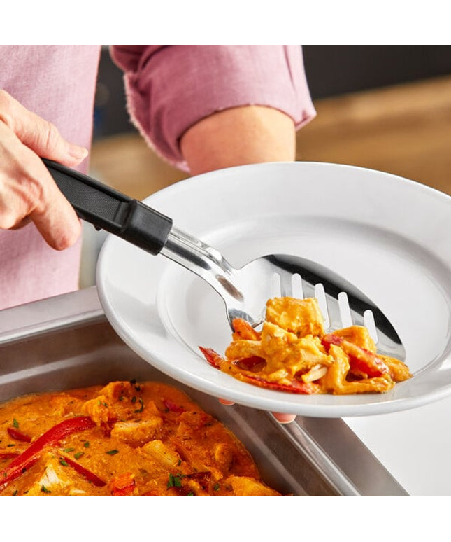 Muôi múc canh inox xẻ rãnh Choice 28 cm cán bọc nhựa