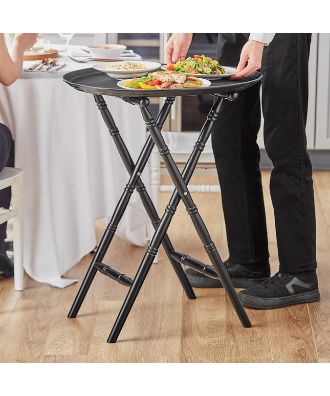 Giá đỡ khay gỗ cao su màu đen Lancaster Table & Seating 81,3 cm