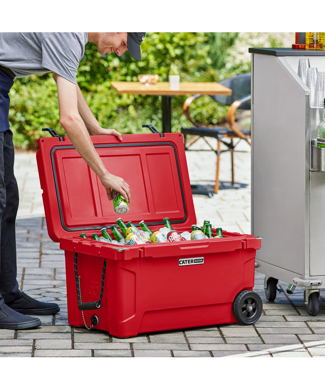 Thùng giữ lạnh di động rotomold CaterGator CG65REDW đỏ 61,5 lít