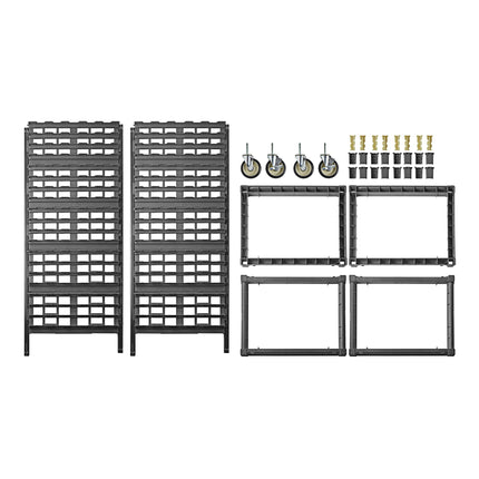 Xe giá đựng khay nướng 20 khay Cambro UPR1826F20 Camshelving nạp đầu, bánh xe kim loại - Chưa lắp ráp