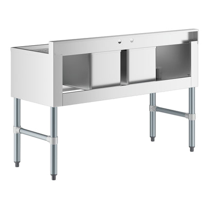 Bồn rửa quầy bar 2 ngăn Regency 122 x 48 cm có 2 bàn thoát nước