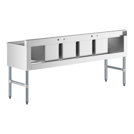 Bồn rửa dưới quầy bar Regency 183 x 47,6 cm bốn ngăn với hai mặt ráo