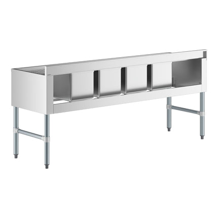 Bồn rửa dưới quầy 4 ngăn hai bàn ráo nước 33 cm Regency 183 x 53 cm