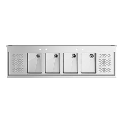 Bồn rửa dưới quầy 4 ngăn hai bàn ráo nước 33 cm Regency 183 x 53 cm