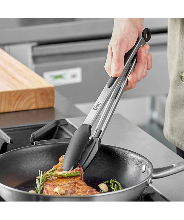 Kẹp gắp khóa đầu silicone tay cầm chống trượt đen Choice 30 cm