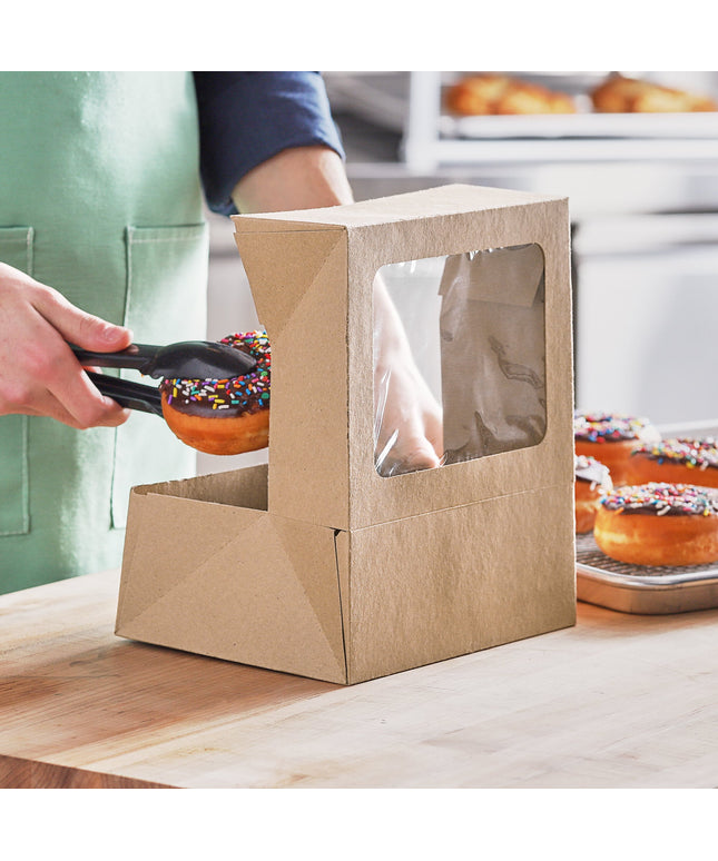 Hộp bánh kraft cửa sổ tự bung Baker's Lane 22,9 x 17,8 x 8,9 cm - Vỉ 10 cái