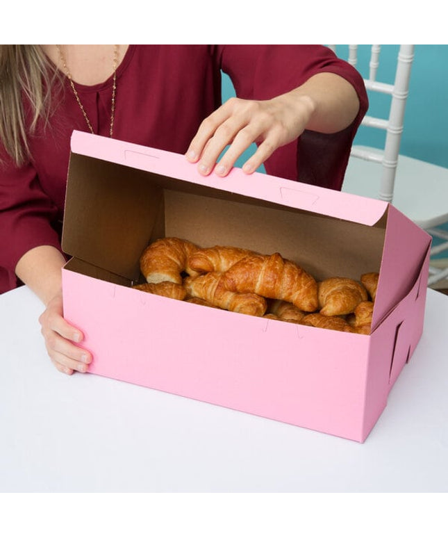 Hộp giấy đựng bánh màu hồng Baker's Lane 36 x 25 x 13 cm - Thùng 100 cái