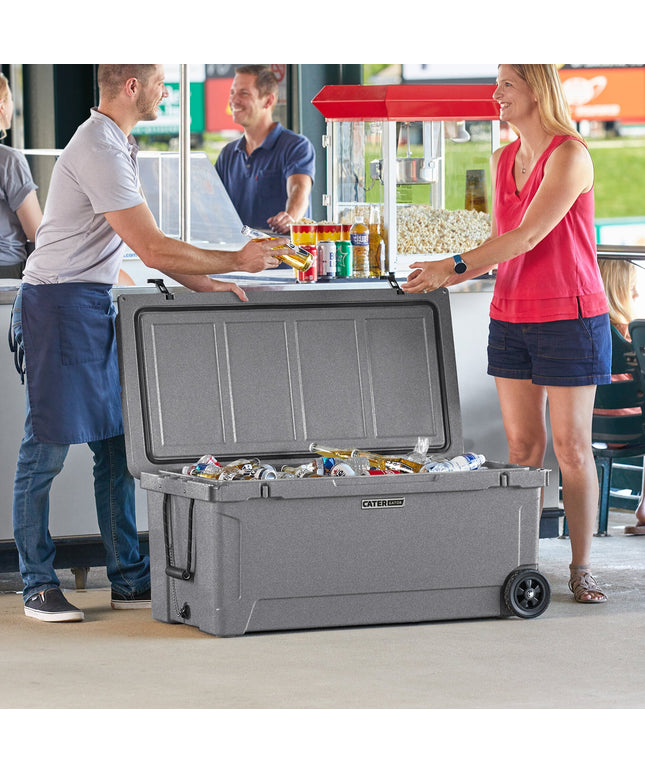 Thùng đá di động CaterGator CG170PGW màu xám 161 lít đúc quay ngoài trời